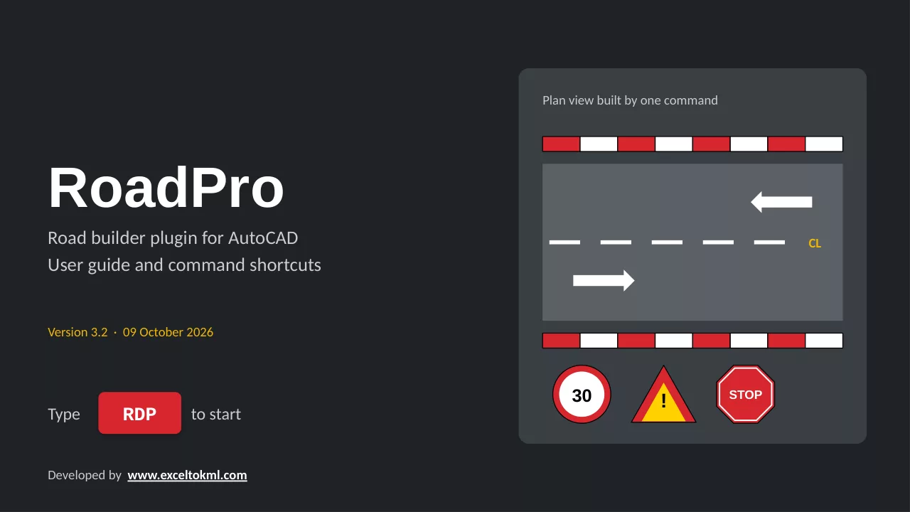 RoadPro user guide, page 1: RoadPro at a glance